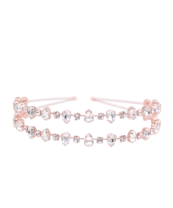 Fashion Rhinestone Headband HN810004 ROSEGOLD